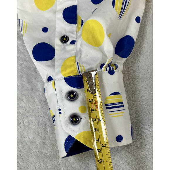 Axxess Mens 3XL Collared Long Sleeve Contemporary Geometric Modern Luxury Shirt - Picture 15 of 16